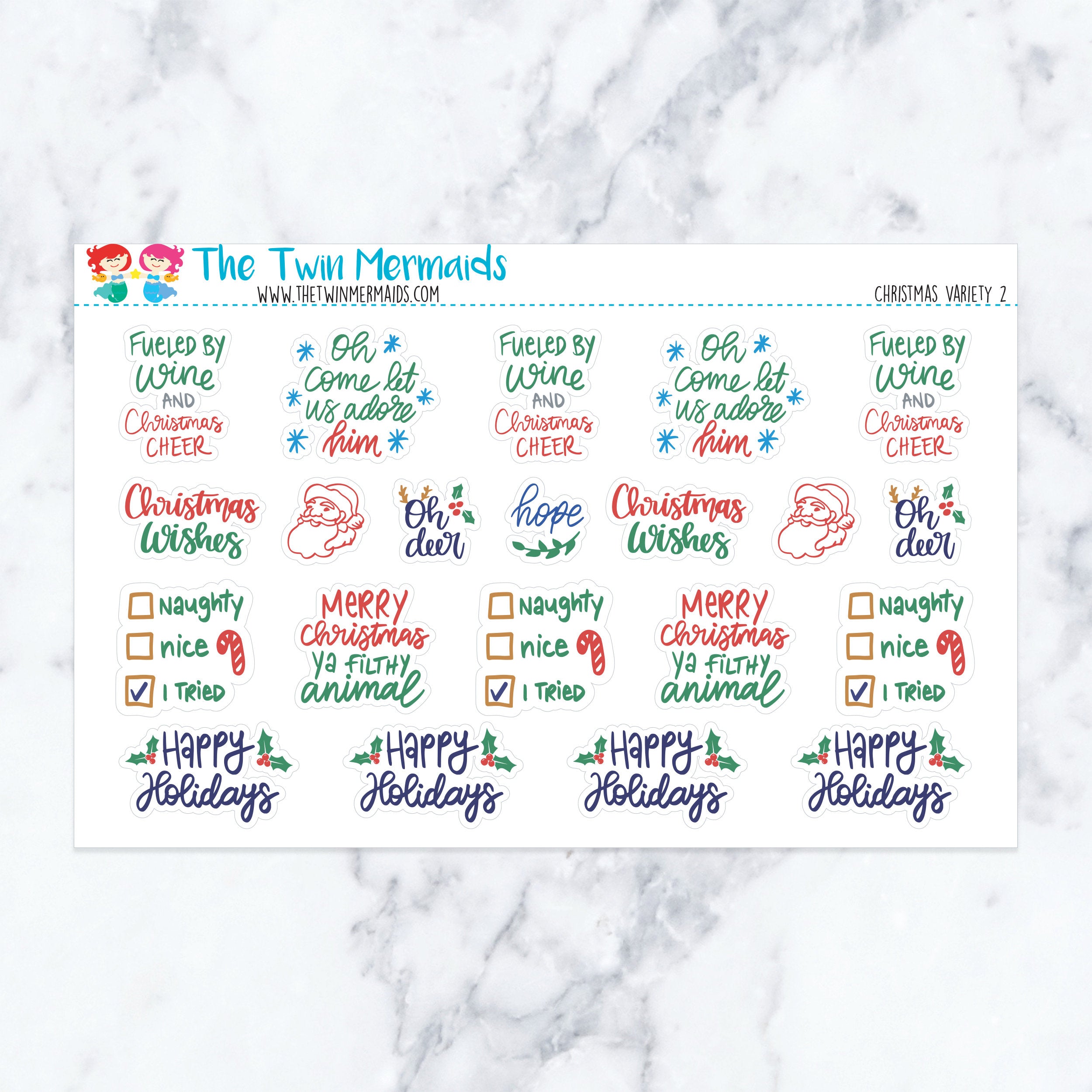 Christmas Variety 2 Planner Stickers