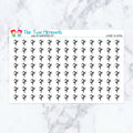 Gymnast in Neutral planner stickers, neutral color scheme. Kiss-cut sticker sheet for planners, bullet journals, and scrapboo