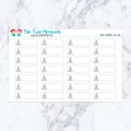 Home Insurance Bill Due Box planner stickers. Kiss-cut sticker sheet for planners, bullet journals, and scrapbooking.