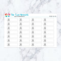 Internet Bill Due Box planner stickers. Kiss-cut sticker sheet for planners, bullet journals, and scrapbooking.