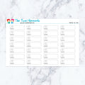 Medical Bill Box planner stickers. Kiss-cut sticker sheet for planners, bullet journals, and scrapbooking.