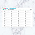 Bank Box planner stickers. Kiss-cut sticker sheet for planners, bullet journals, and scrapbooking.