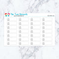 Loan Payment Box planner stickers. Kiss-cut sticker sheet for planners, bullet journals, and scrapbooking.