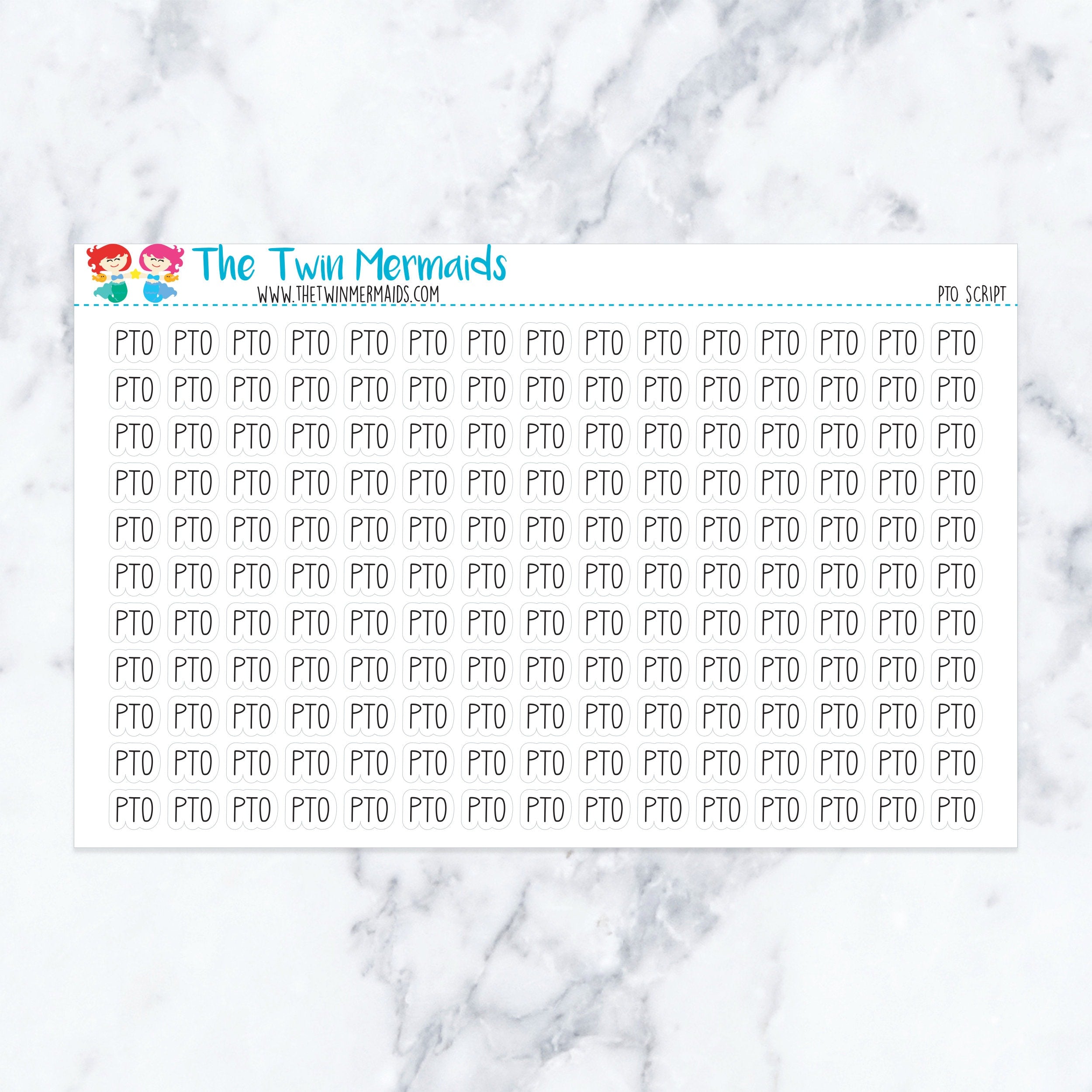 PTO Script Planner Stickers
