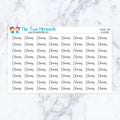 Cleaners Script in Neutral planner stickers, neutral color scheme. Kiss-cut sticker sheet for planners, bullet journals, and 