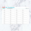 Trash Bill Box planner stickers. Kiss-cut sticker sheet for planners, bullet journals, and scrapbooking.