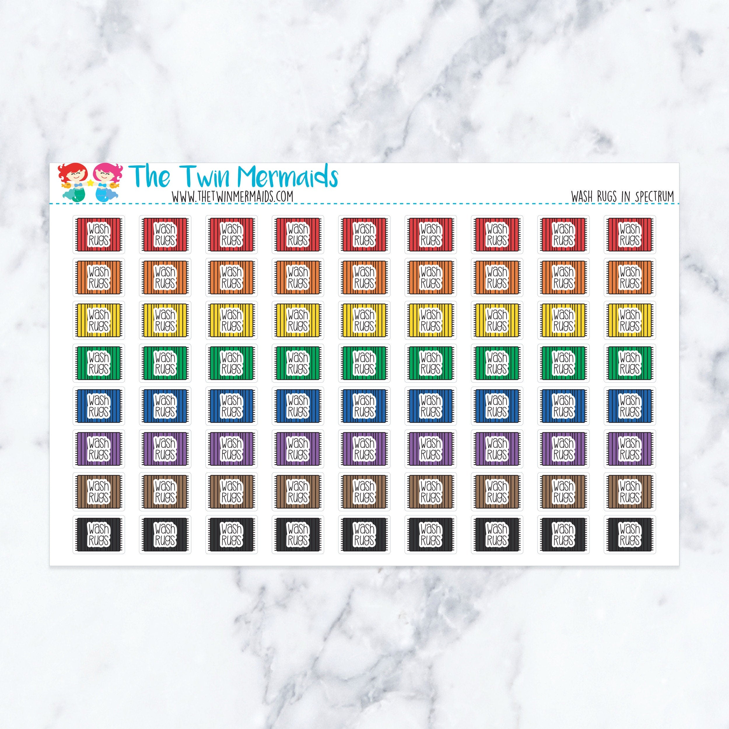 Wash Rugs in Spectrum Planner Stickers