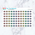 Hot Tub in Spectrum planner stickers, spectrum color scheme. Kiss-cut sticker sheet for planners, bullet journals, and scrapb