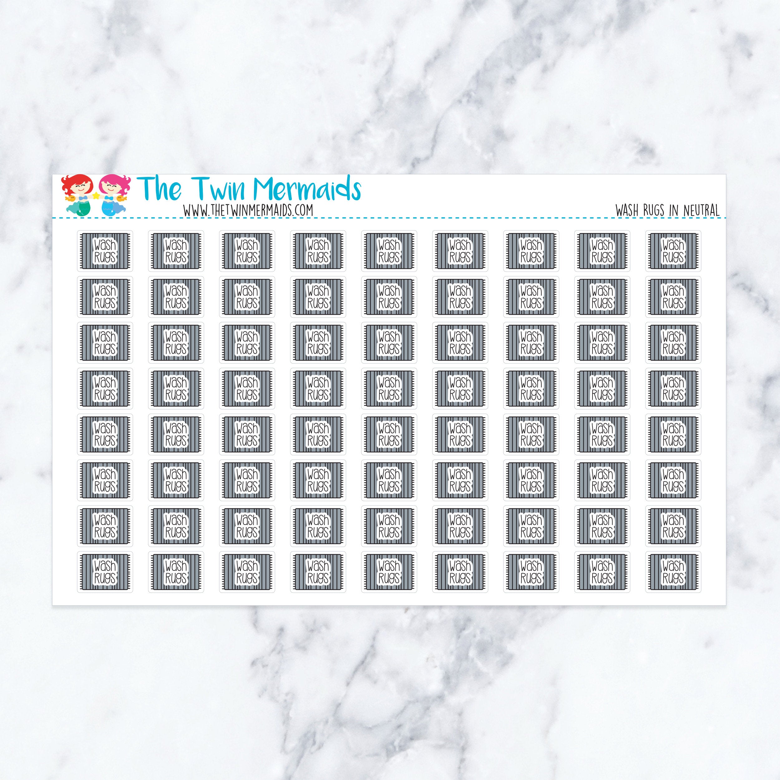 Wash Rugs in Neutral Planner Stickers