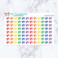 Boy Gymnast in Spectrum planner stickers, spectrum color scheme. Kiss-cut sticker sheet for planners, bullet journals, and sc