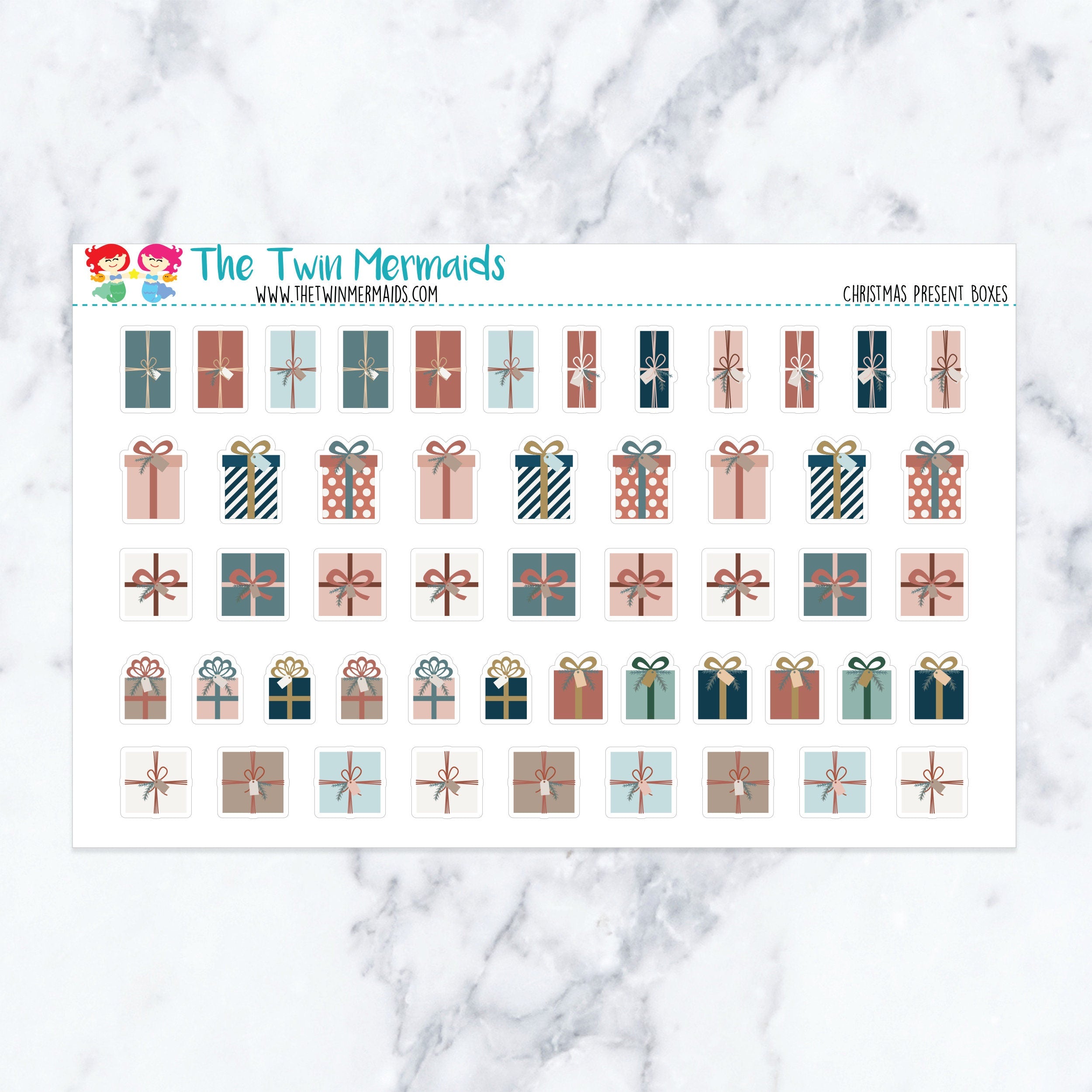 Christmas Present Boxes Planner Stickers