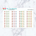 Santa with Dinosaur Sled Planner Stickers