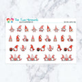 Valentine Gnomes Pink Planner Stickers