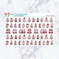 Valentine Gnomes Red Planner Stickers