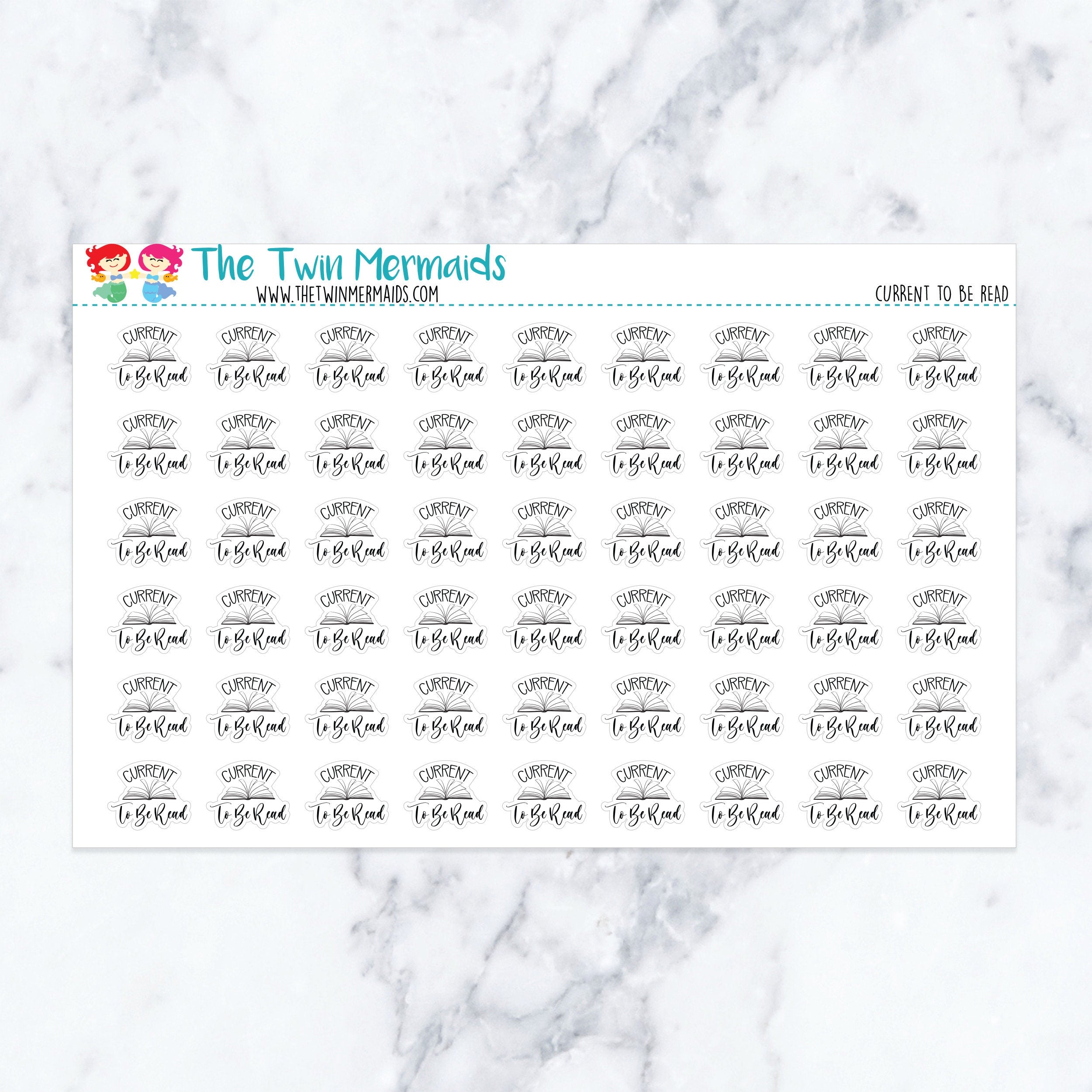 Current to be Read Planner Stickers