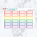 Webinar Boxes in Spectrum planner stickers, spectrum color scheme. Kiss-cut sticker sheet for planners, bullet journals, and 