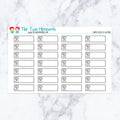 Cardio Boxes in Neutral planner stickers, neutral color scheme. Kiss-cut sticker sheet for planners, bullet journals, and scr