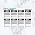 Weekly Meal Plan Boxes in Neutral Planner Stickers
