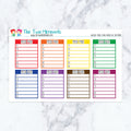 Weekly Meal Plan Boxes in Spectrum Planner Stickers