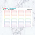 Webinar Boxes in Pastel planner stickers, pastel color scheme. Kiss-cut sticker sheet for planners, bullet journals, and scra