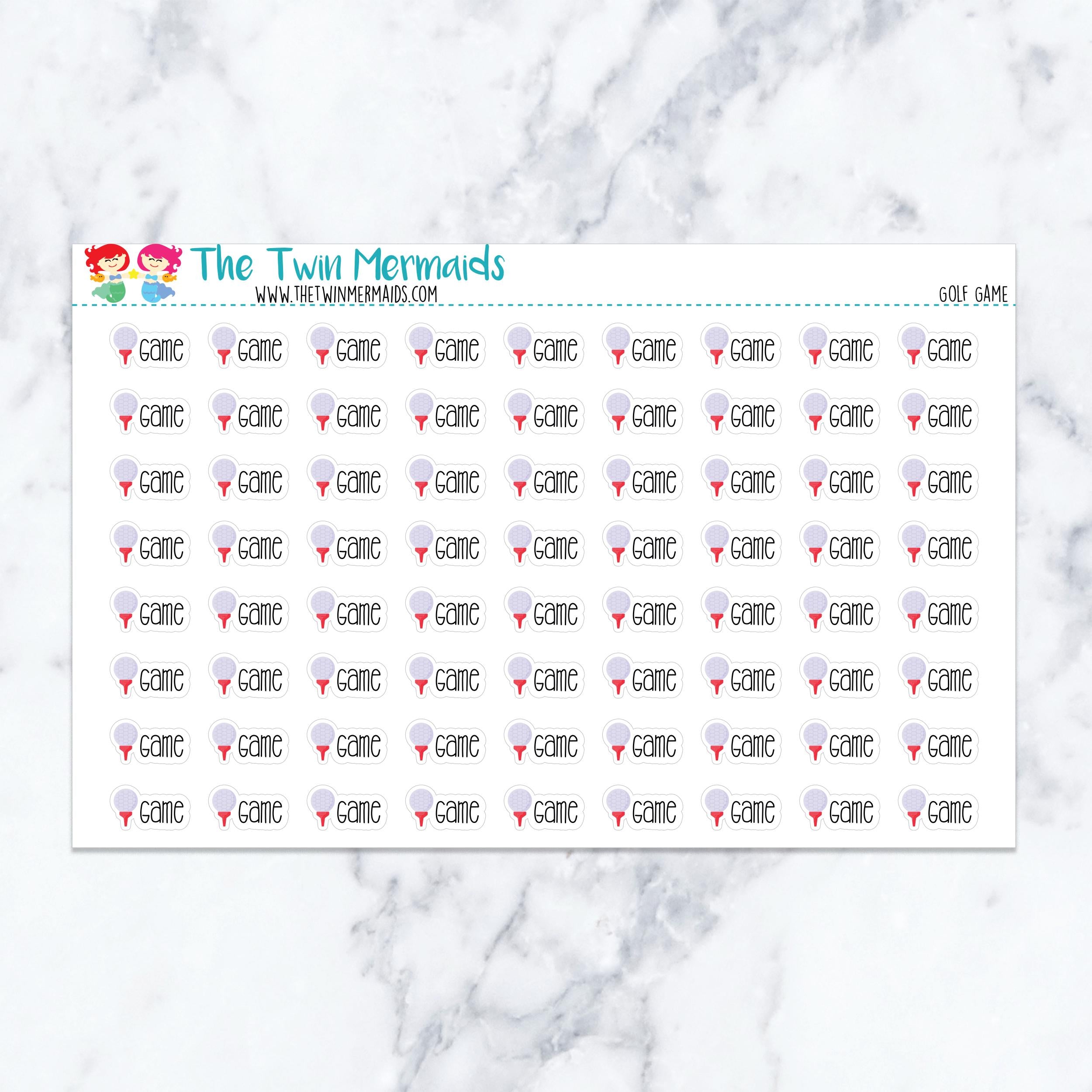 Golf Game Planner Stickers