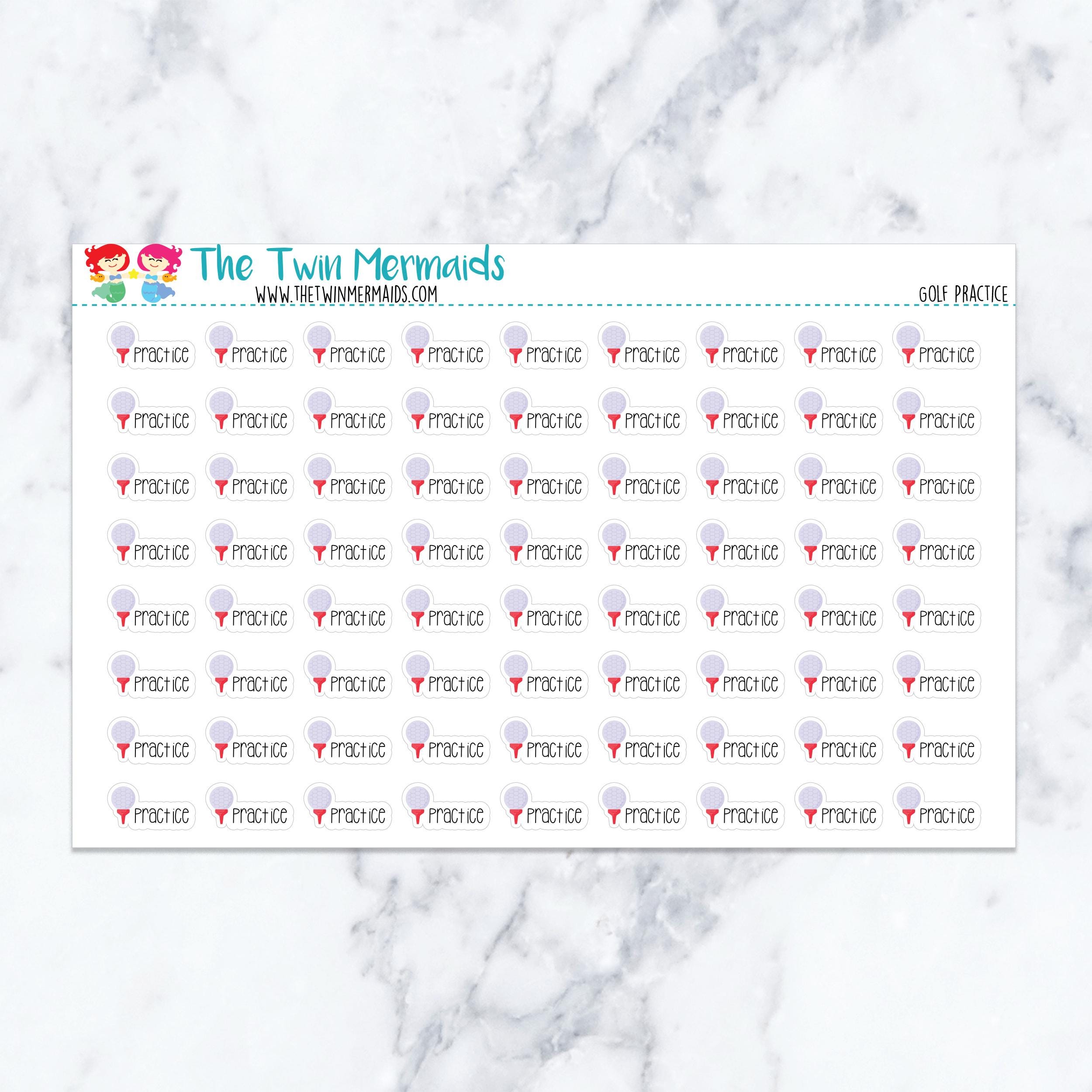 Golf Practice Planner Stickers