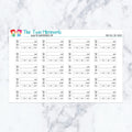 Mini Bill Due Boxes planner stickers. Kiss-cut sticker sheet for planners, bullet journals, and scrapbooking.