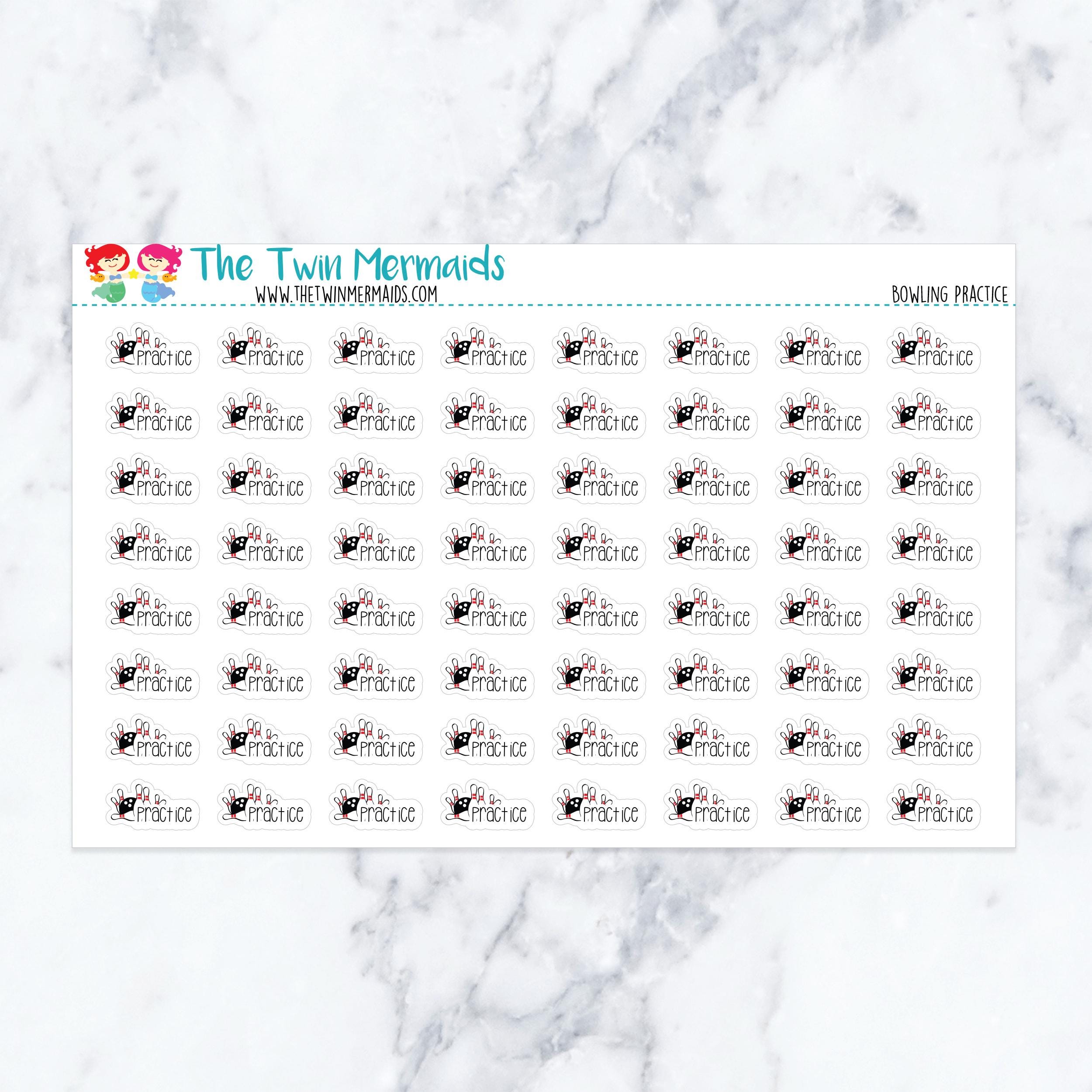Bowling Practice Planner Stickers
