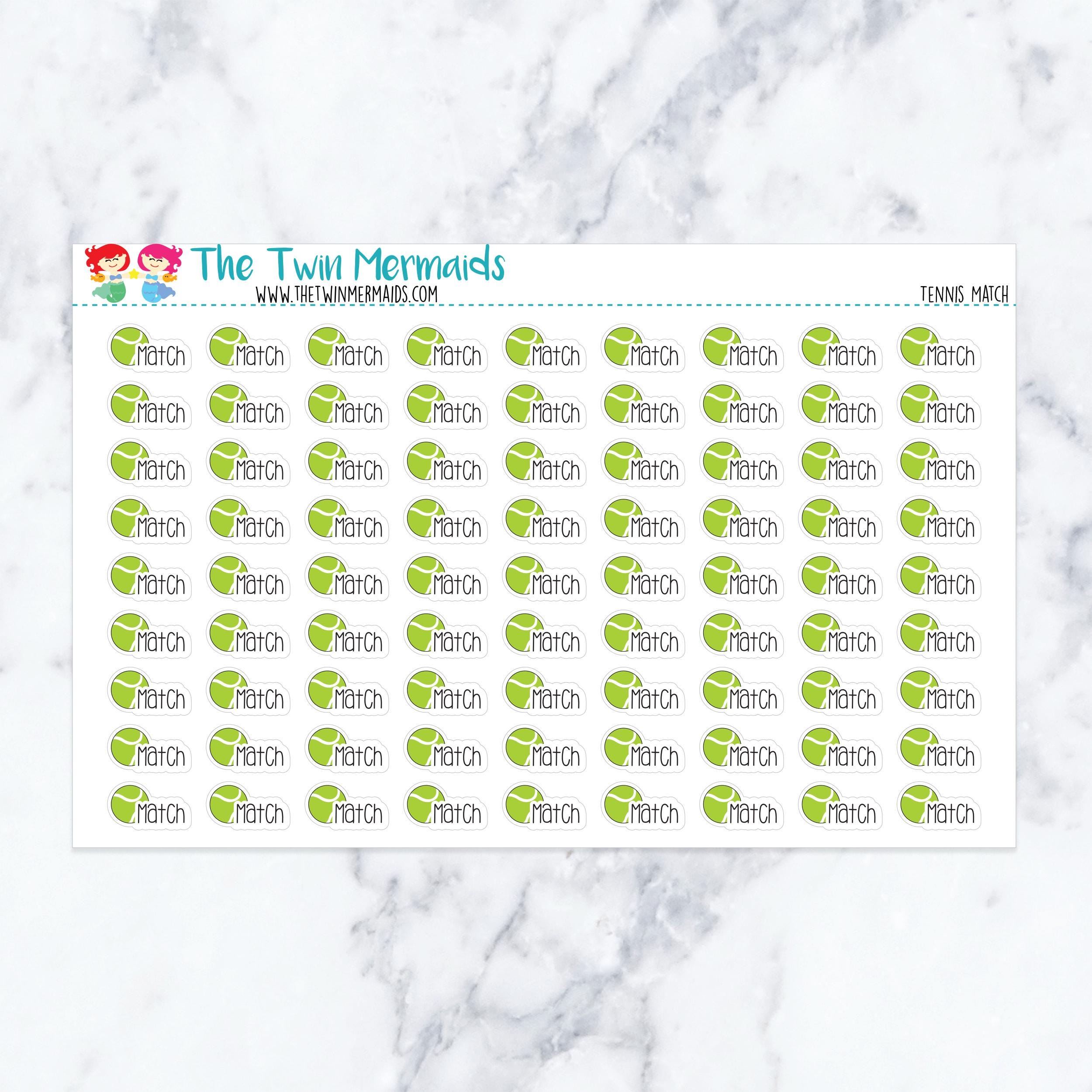 Tennis Match Planner Stickers