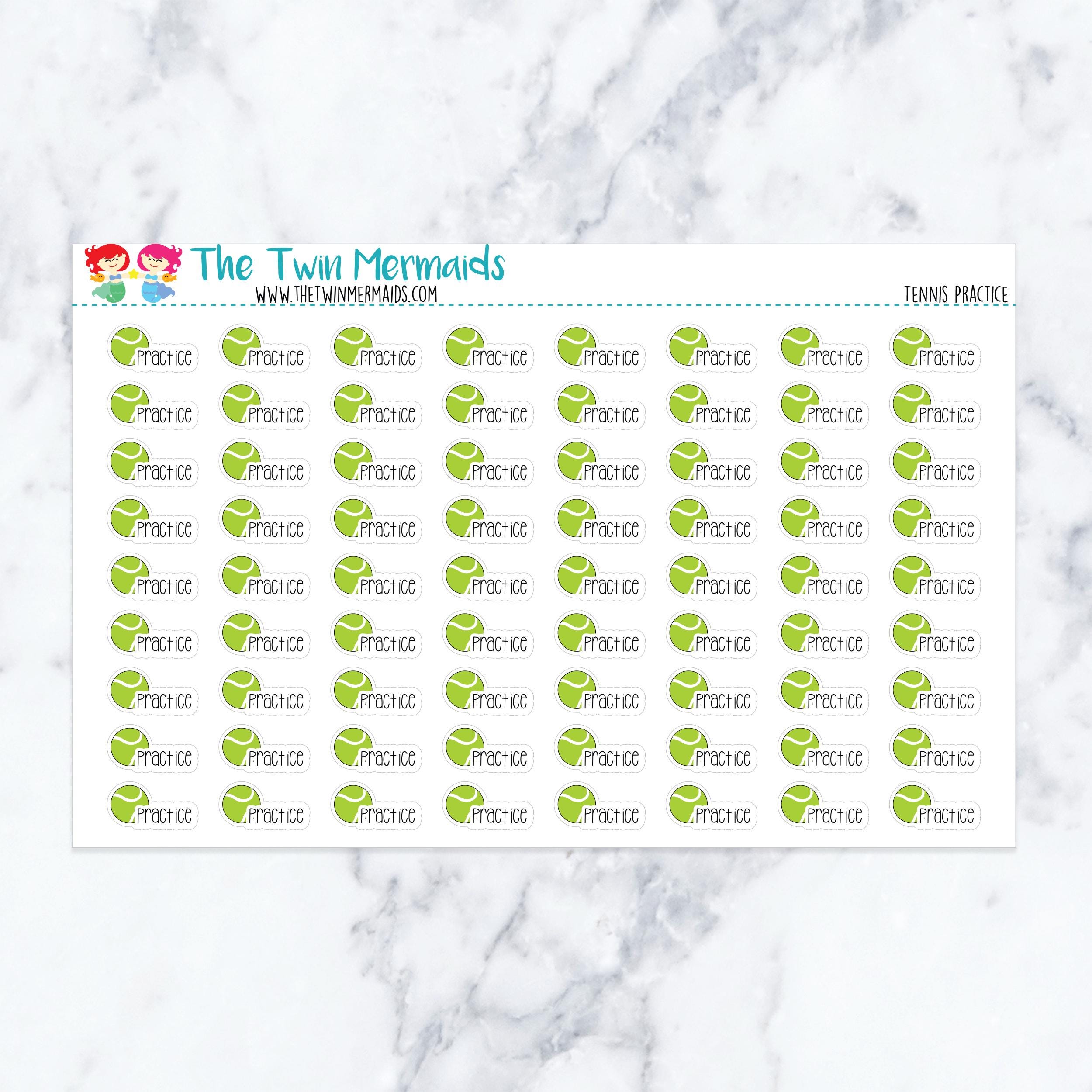 Tennis Practice Planner Stickers