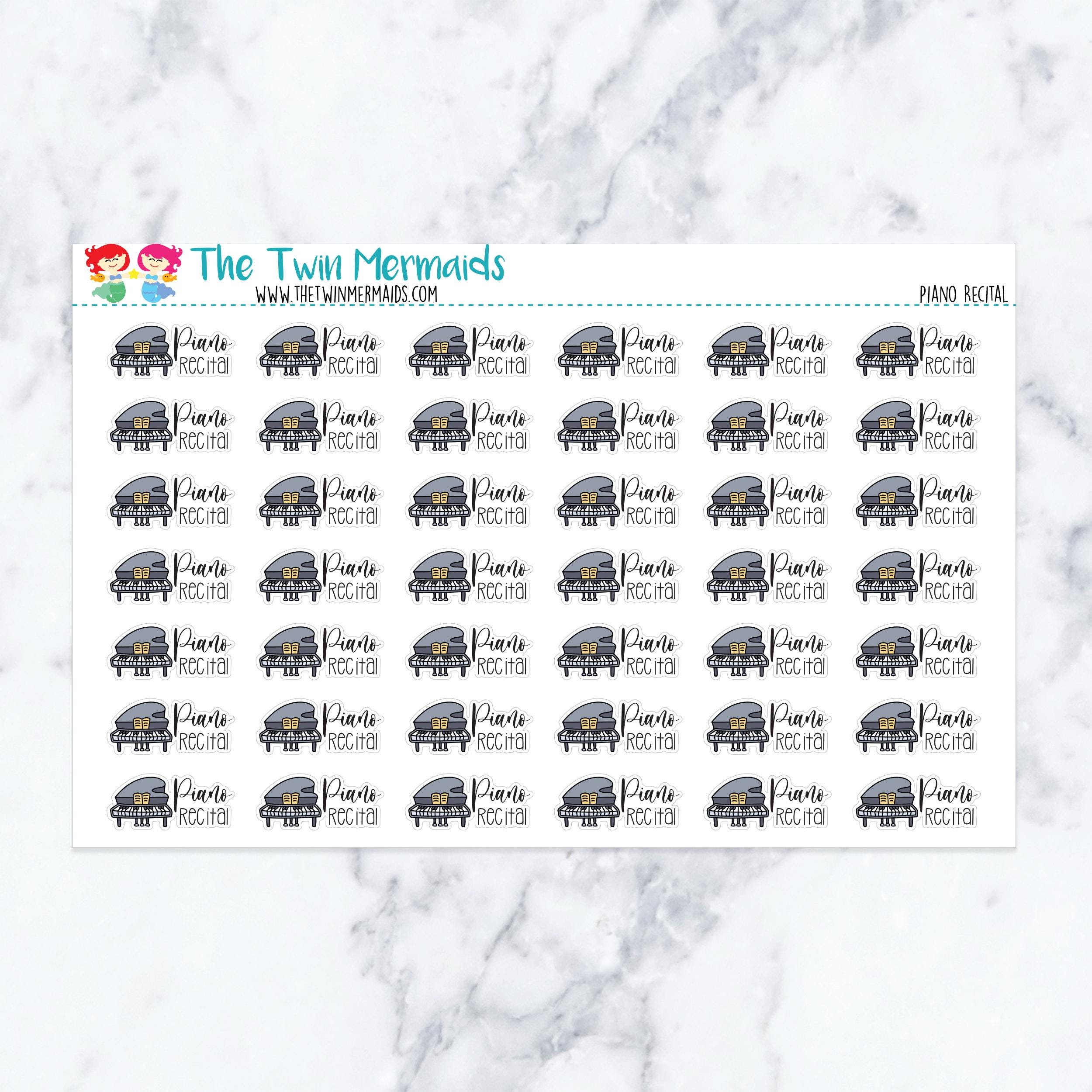 Piano Recital Planner Stickers