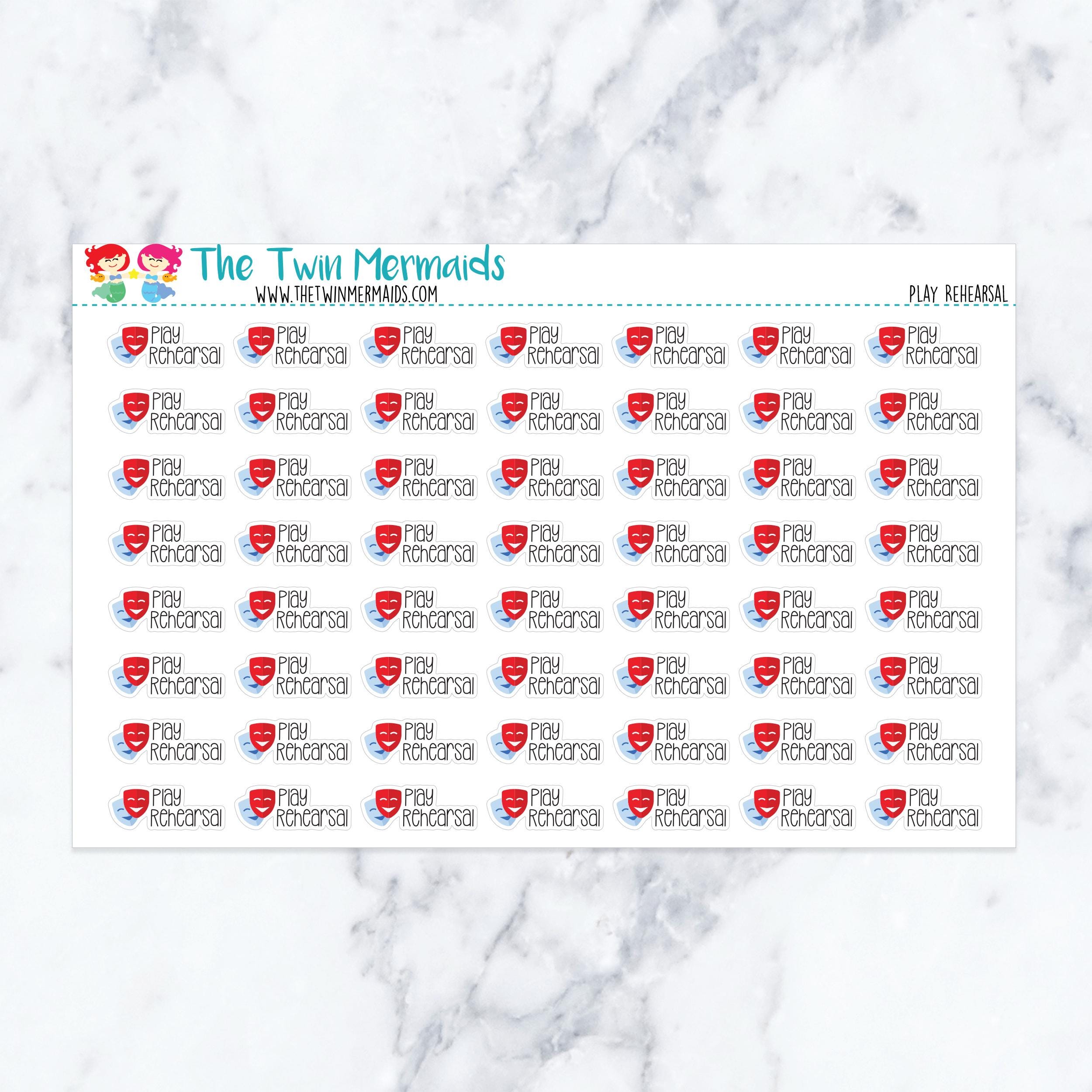 Play Rehearsal Planner Stickers
