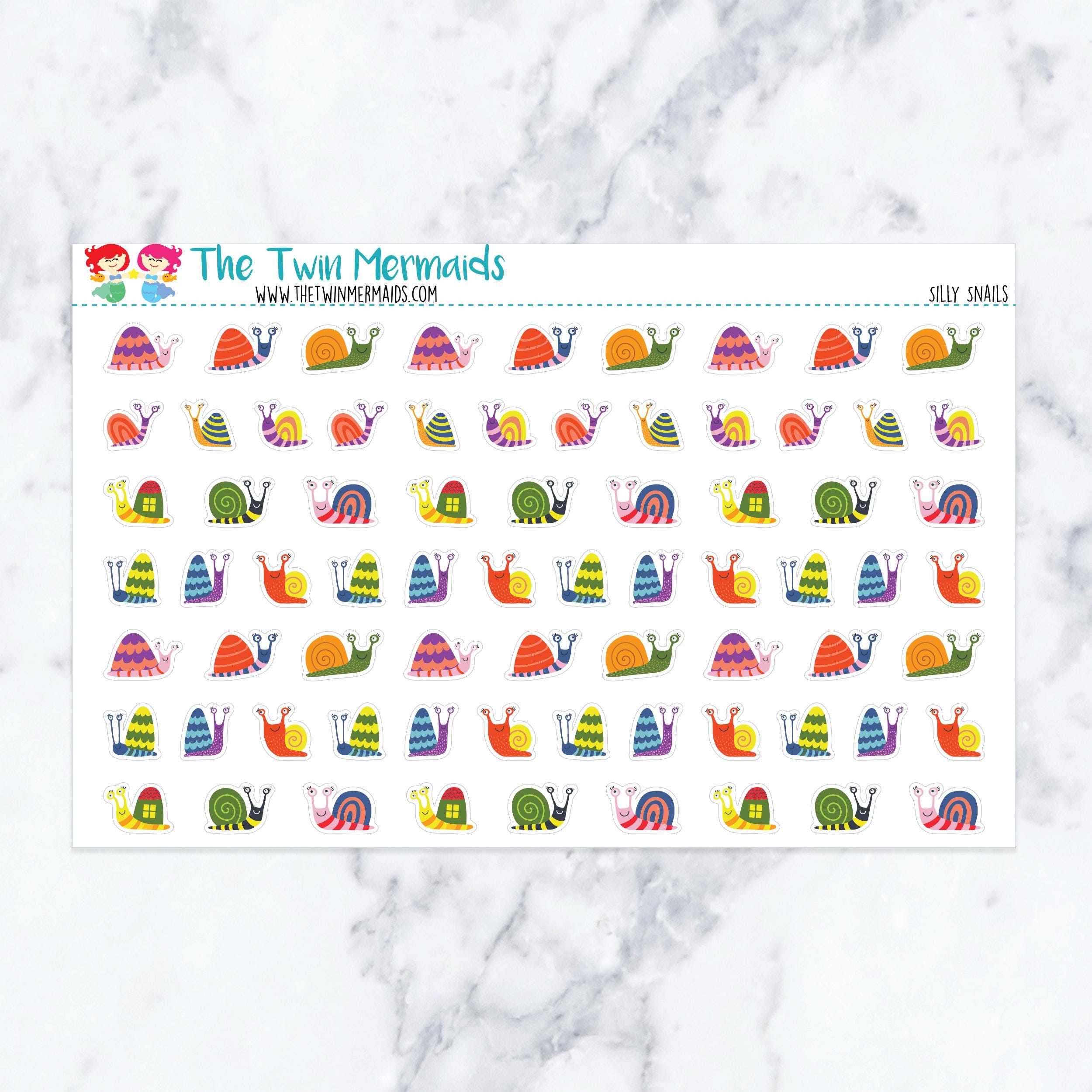 Silly Snails Planner Stickers
