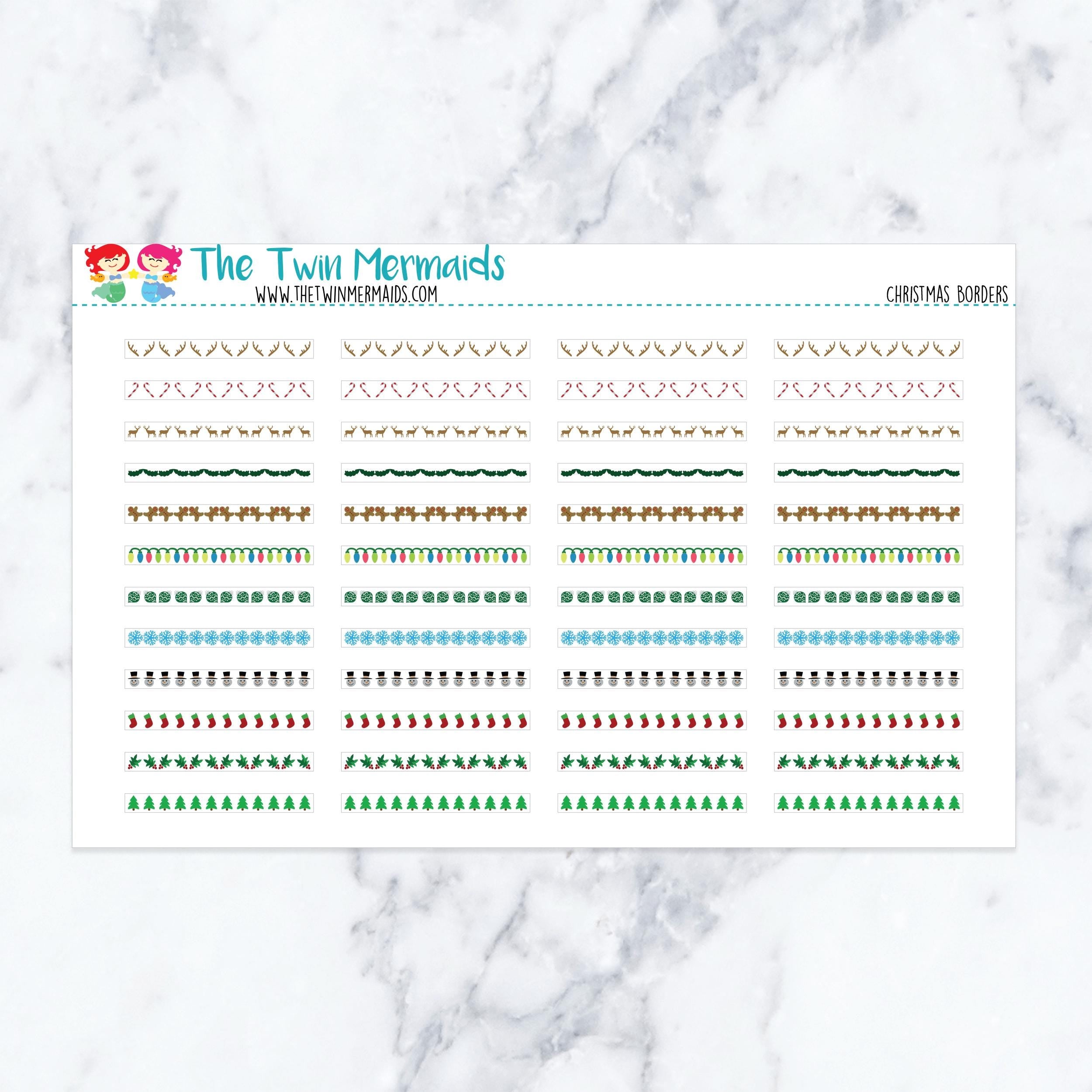 Christmas Borders Planner Stickers