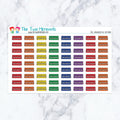 Pill Organizer in Spectrum planner stickers, spectrum color scheme. Kiss-cut sticker sheet for planners, bullet journals, and