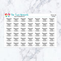 Marching Band Rehearsal planner stickers. Kiss-cut sticker sheet for planners, bullet journals, and scrapbooking.