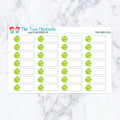 Tennis Quarter Box planner stickers. Kiss-cut sticker sheet for planners, bullet journals, and scrapbooking.